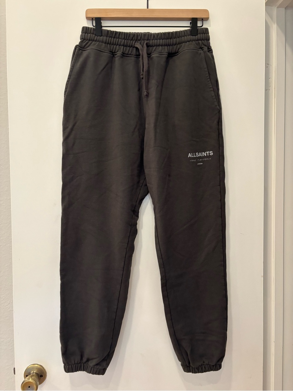 NWOT All Saints Underground Straight Cuffed Logo Sweatpants